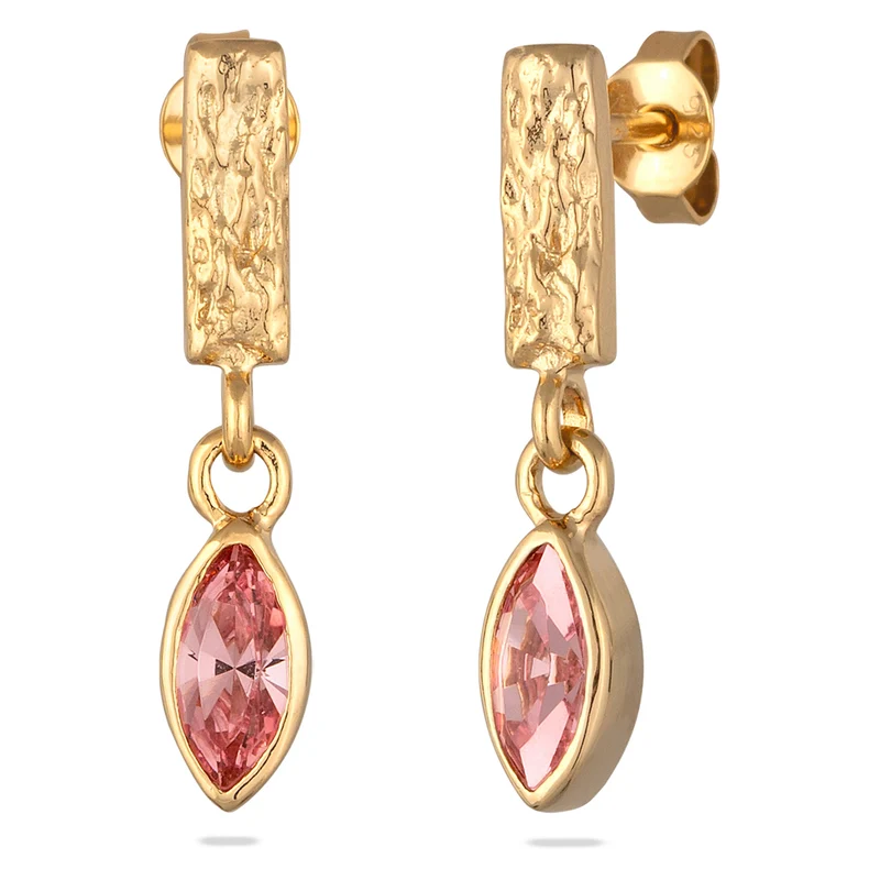 Ohrstecker Organic | Mit Kristallen von Swarovski® (Rosé)