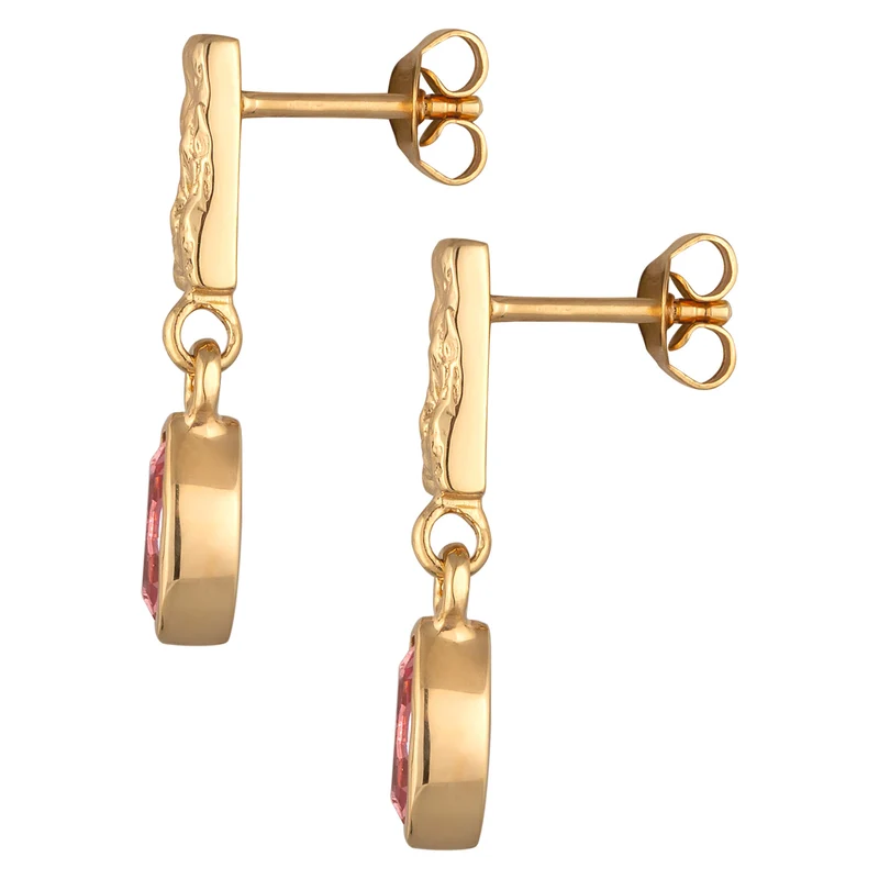 Ohrstecker Organic | Mit Kristallen von Swarovski® (Rosé)