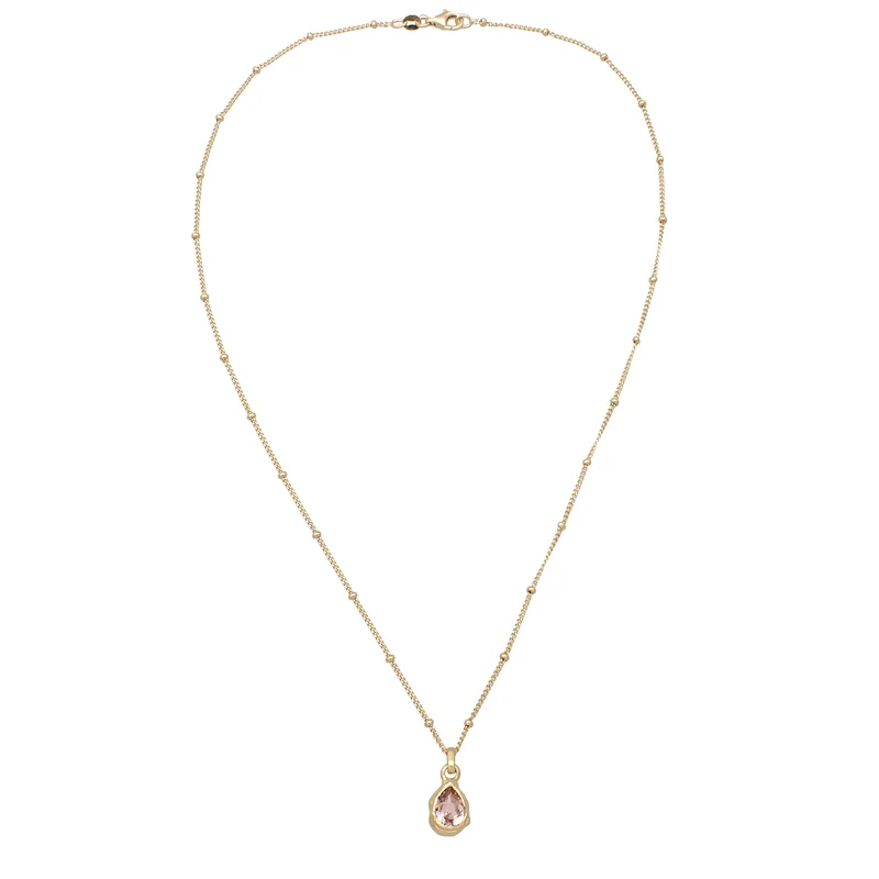 Kugel-Halskette Organic Tropfen | Mit Kristallen von Swarovski® (Rose)