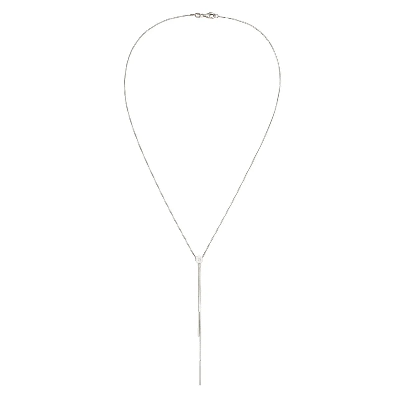 Y-Halskette Géo | Mit Kristallen von Swarovski® (Weiß)