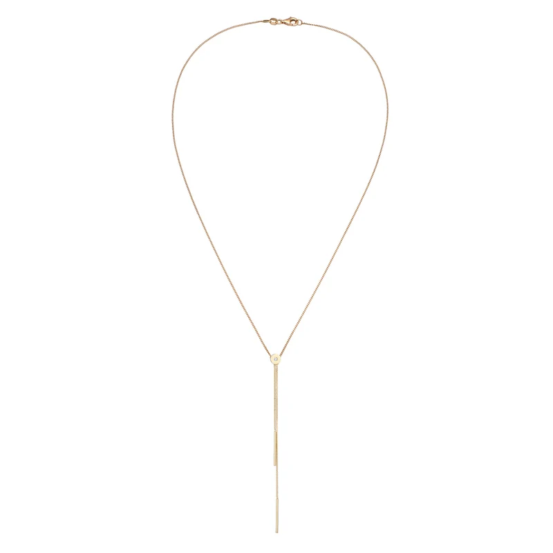 Y-Halskette Géo | Mit Kristallen von Swarovski® (Weiß)