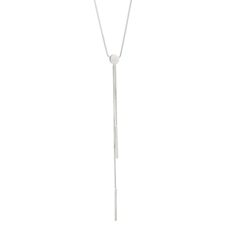 Y-Halskette Géo | Mit Kristallen von Swarovski® (Weiß)
