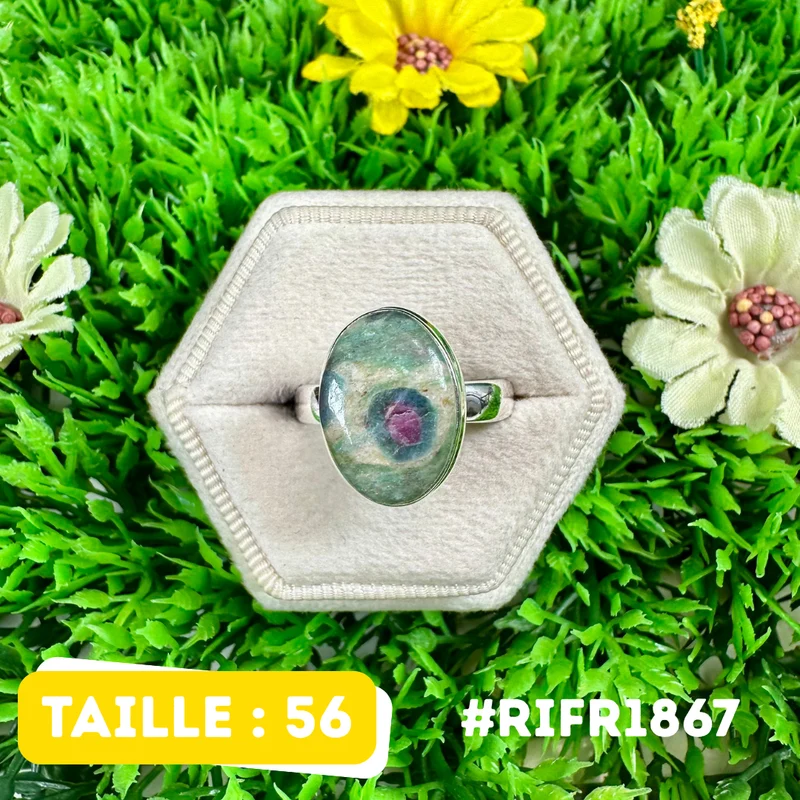 Rubin-Fuchsit-Ring aus 925er Sterlingsilber #RIFR1867