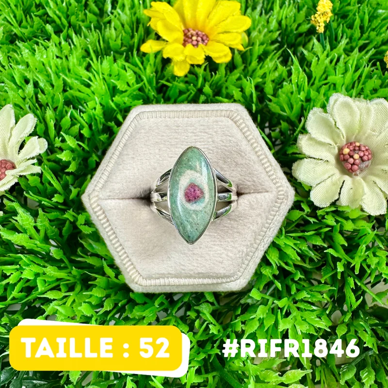 Rubin-Fuchsit-Ring aus 925er Sterlingsilber #RIFR1846