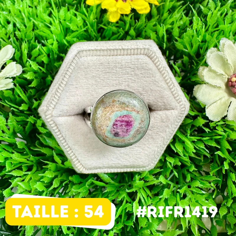 Rubin-Fuchsit-Ring aus 925er Sterlingsilber #RIFR1419