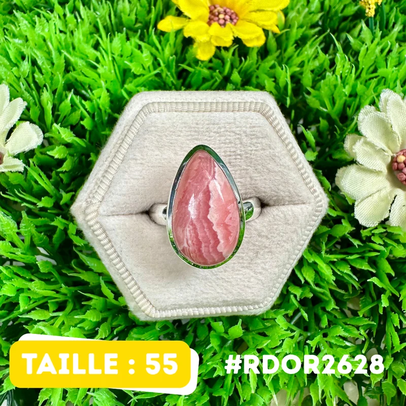 Rhodochrosit-Ring aus 925er Sterlingsilber #RDOR2628