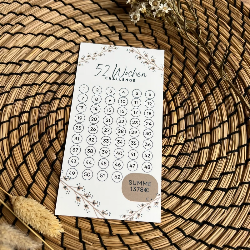 52 Wochen Challenge Plain Beige