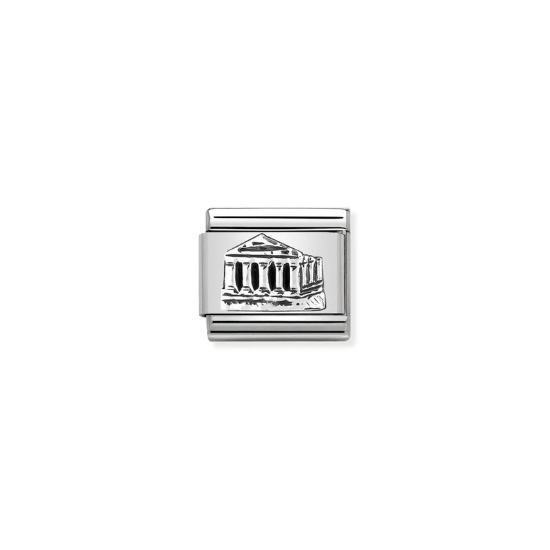 Classic Silver Parthenon Travel & Flag Charms