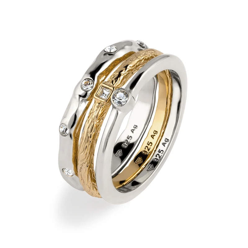 Ringset | Mit Kristallen von Swarovski® (Weiß)