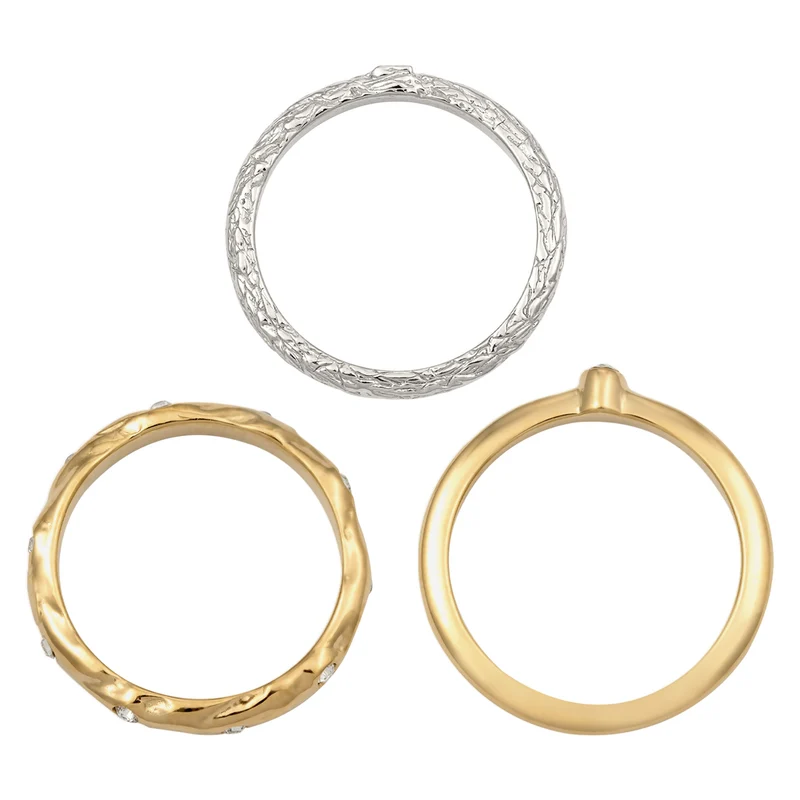 Ringset | Mit Kristallen von Swarovski® (Weiß)