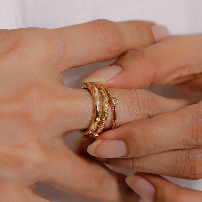 Ringset | Mit Kristallen von Swarovski® (Weiß)