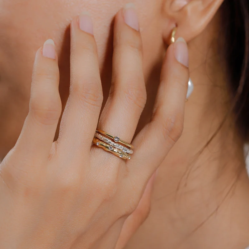 Ringset | Mit Kristallen von Swarovski® (Weiß)