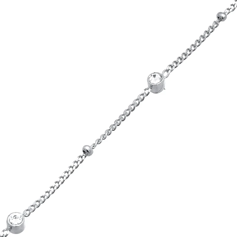 Kugel-Halskette | Mit Kristallen von Swarovski® (Weiß)