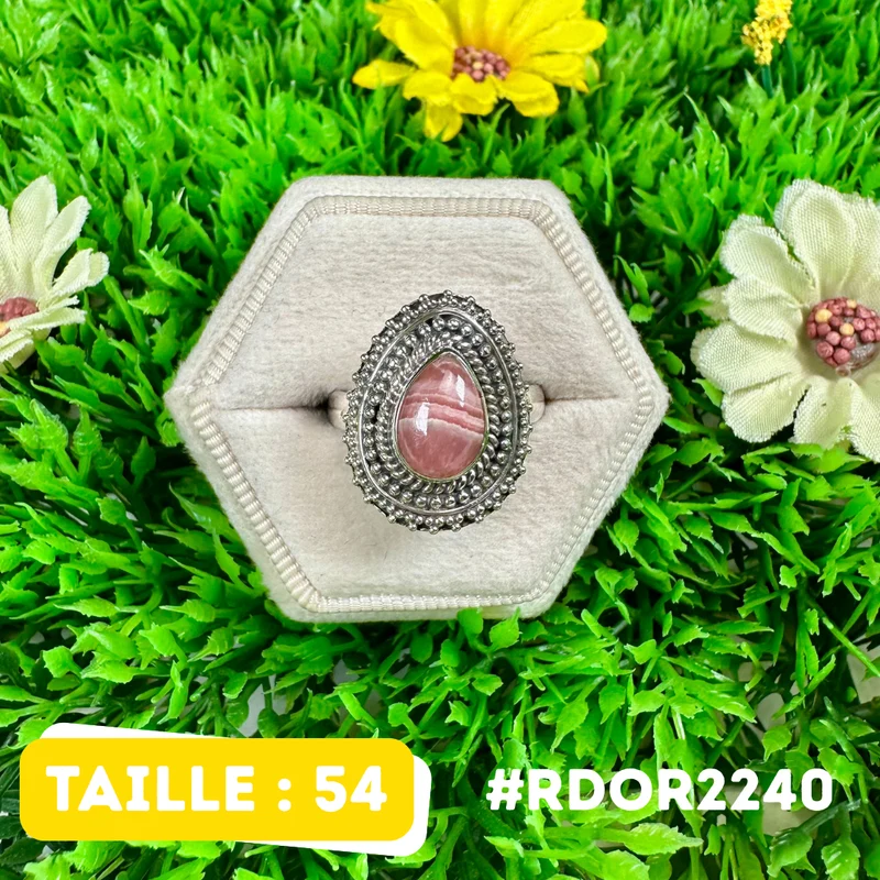Rhodochrosit-Ring aus 925er Sterlingsilber #RDOR2240