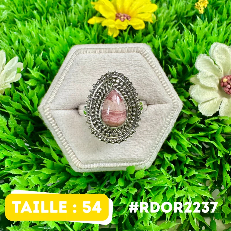 Rhodochrosit-Ring aus 925er Sterlingsilber #RDOR2237