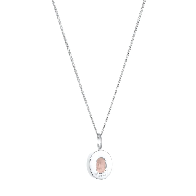 Halskette mit Anhänger | Quarz (Rosé)