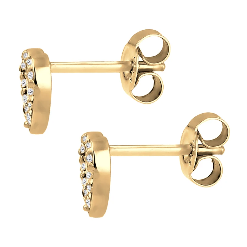 Ohrstecker Herz | Mit Kristallen von Swarovski® (Weiß)