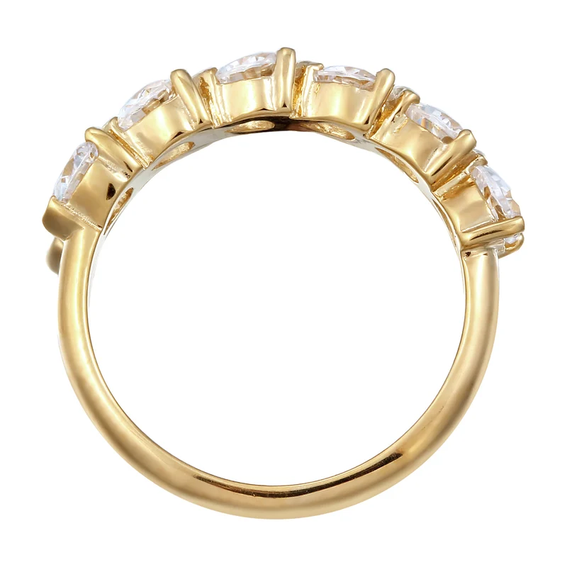 Ring mit Herzen | Zirkonia (Weiß)