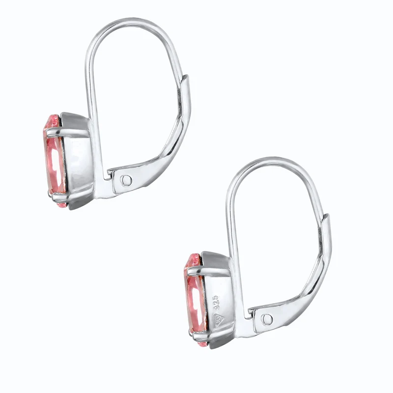 Ohrhänger Oval | Mit Kristallen von Swarovski® (Rosa)