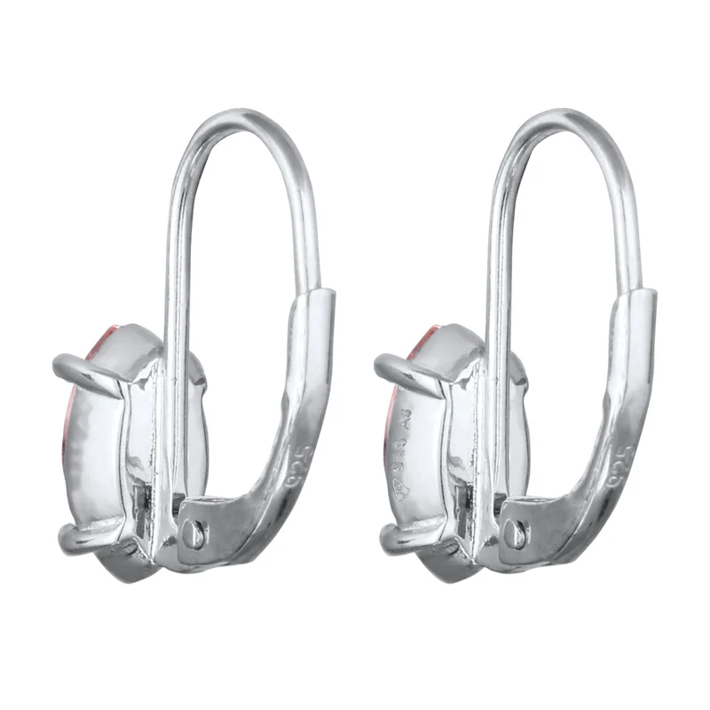 Ohrhänger Oval | Mit Kristallen von Swarovski® (Rosa)
