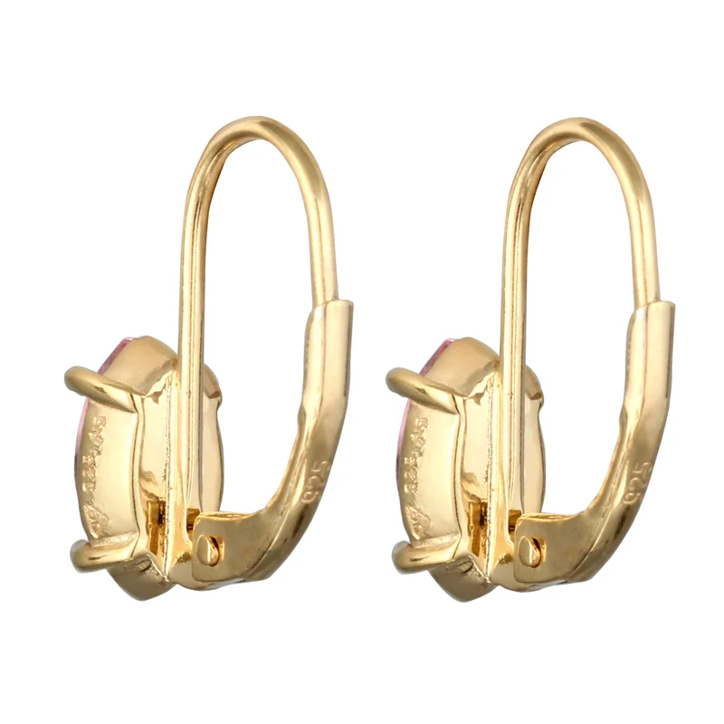 Ohrhänger Oval | Mit Kristallen von Swarovski® (Rosa)