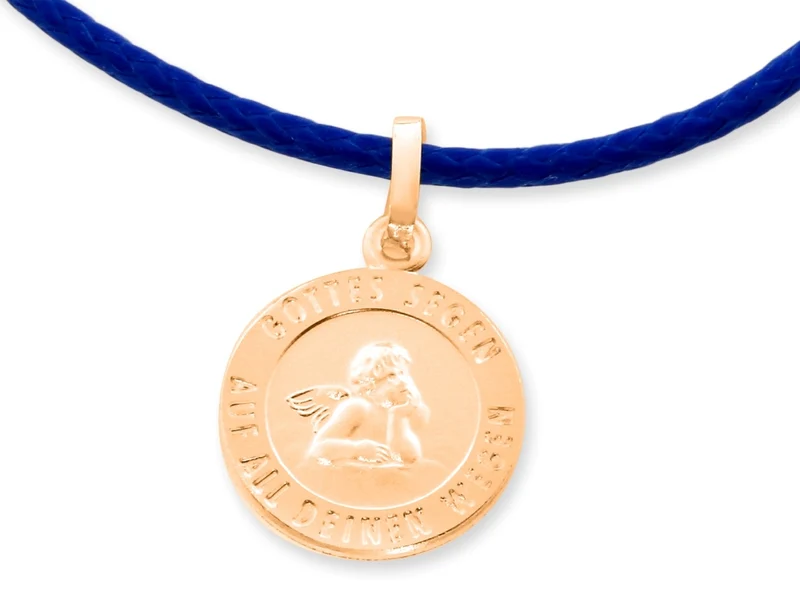 KINDERSCHMUCK ZUR TAUFE ROSÉ VERGOLDET, ENGEL ANHÄNGER