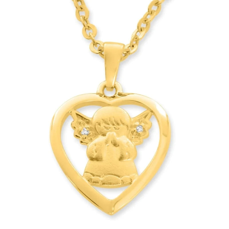 KETTE BETENDER ENGEL GESCHENK ZUR TAUFE GOLD HALSKETTE GEBURT TAUFE KOMMUNION