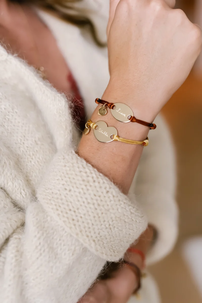 Heart Armband met naam - Verguld - Gepersonaliseerde Armband