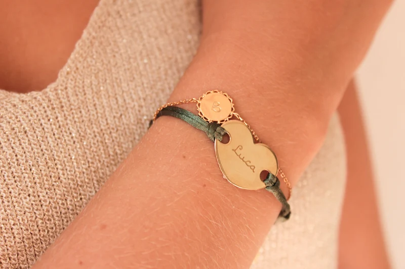 Heart Armband met naam - Verguld - Gepersonaliseerde Armband