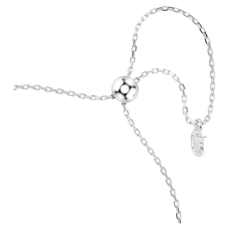 Mesmera Bracelet with Marquise-Cut White Crystal in Rhodium Silver
