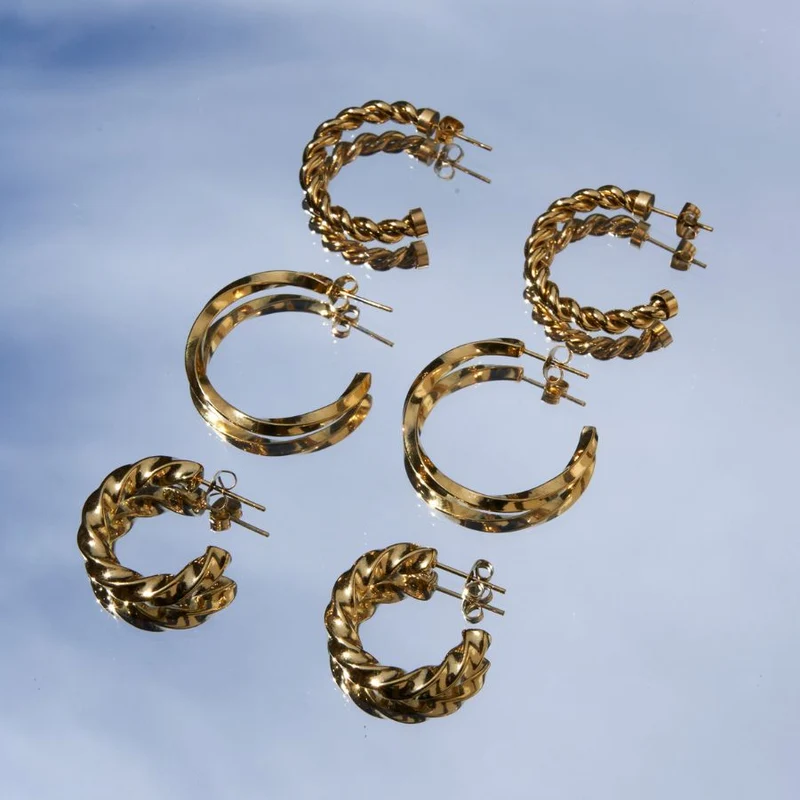 Everlasting Twist Ohrstecker Gold