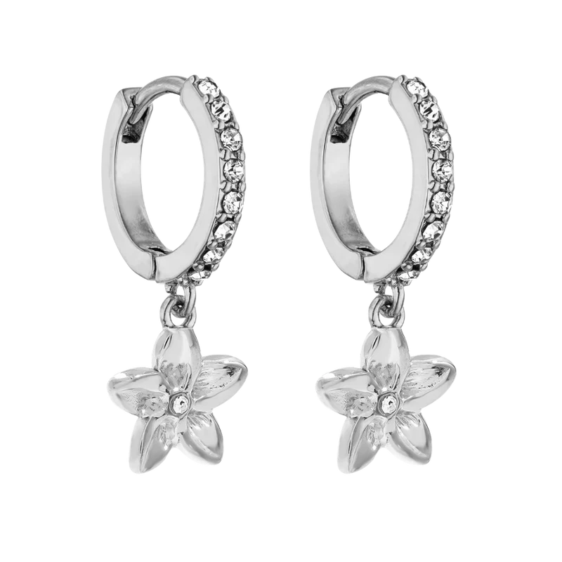 Frangipani Huggie Ohrringe 14K Vergoldet