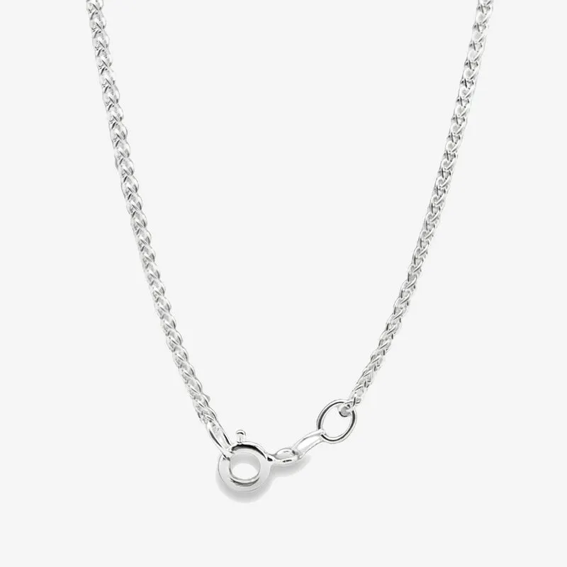 Silver Spiga Chain Necklace, 45cm