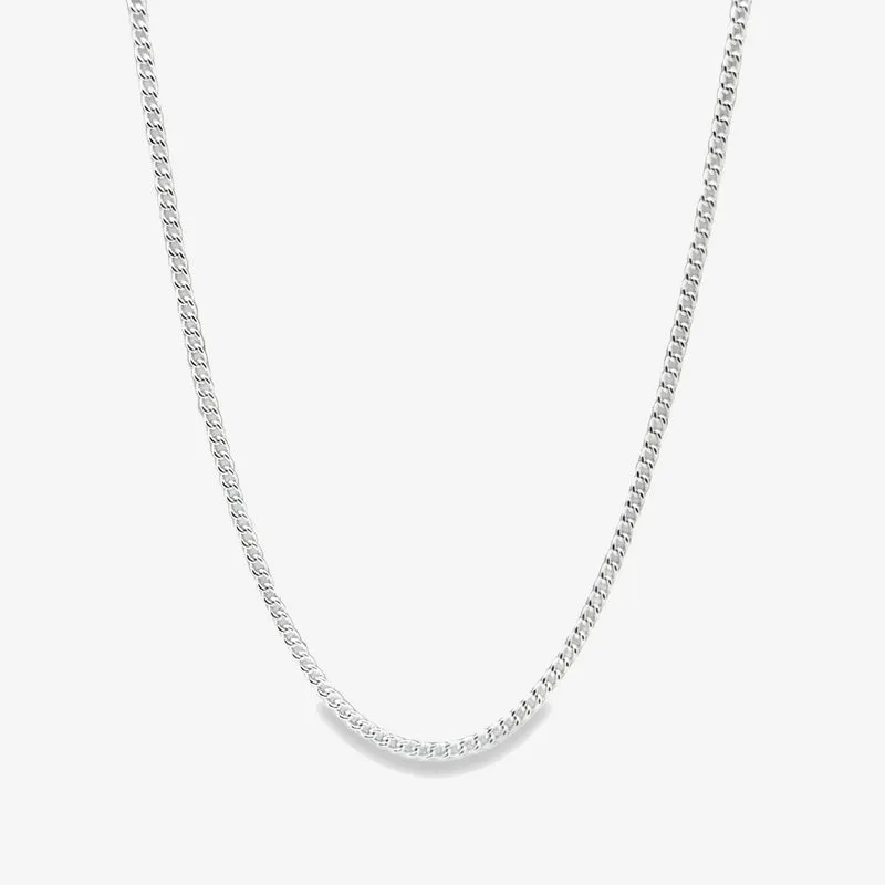 Silver Slider Chain Necklace, 60cm