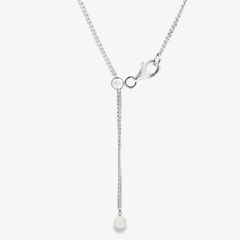 Silver Slider Chain Necklace, 60cm