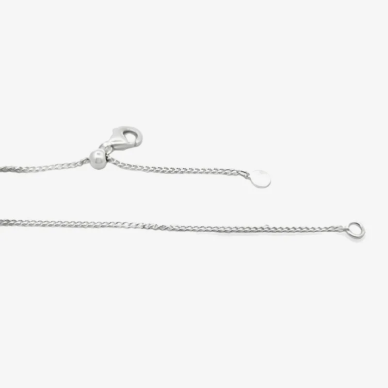 Silver Slider Chain Necklace, 60cm