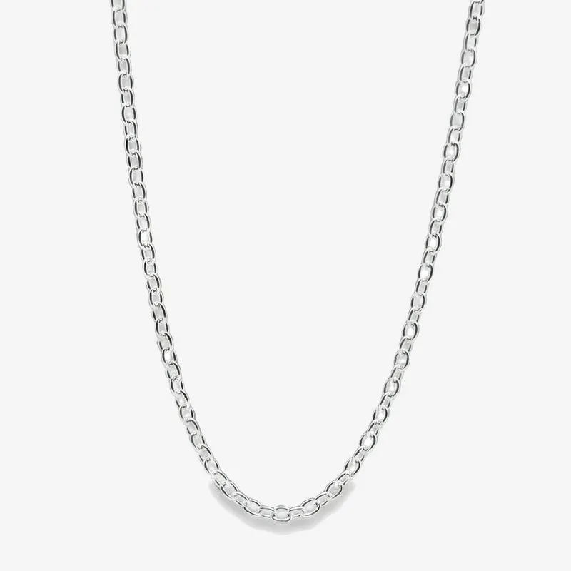 Silver Classic Chain Necklace, 85cm