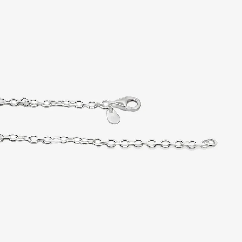 Silver Classic Chain Necklace, 85cm