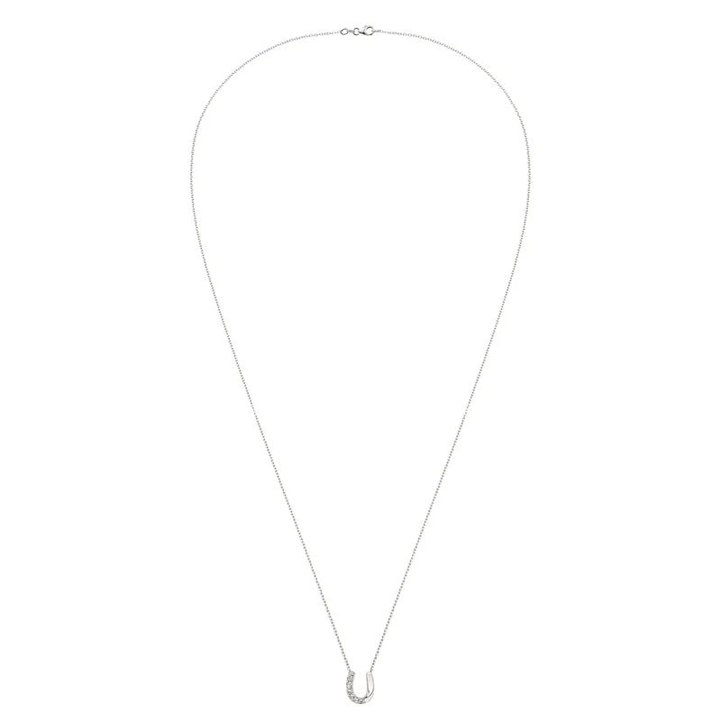 Halskette Hufeisen | Kristallen von Swarovski® (Weiß)