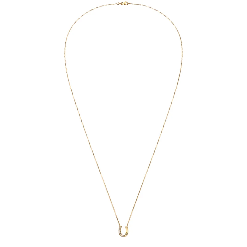 Halskette Hufeisen | Kristallen von Swarovski® (Weiß)