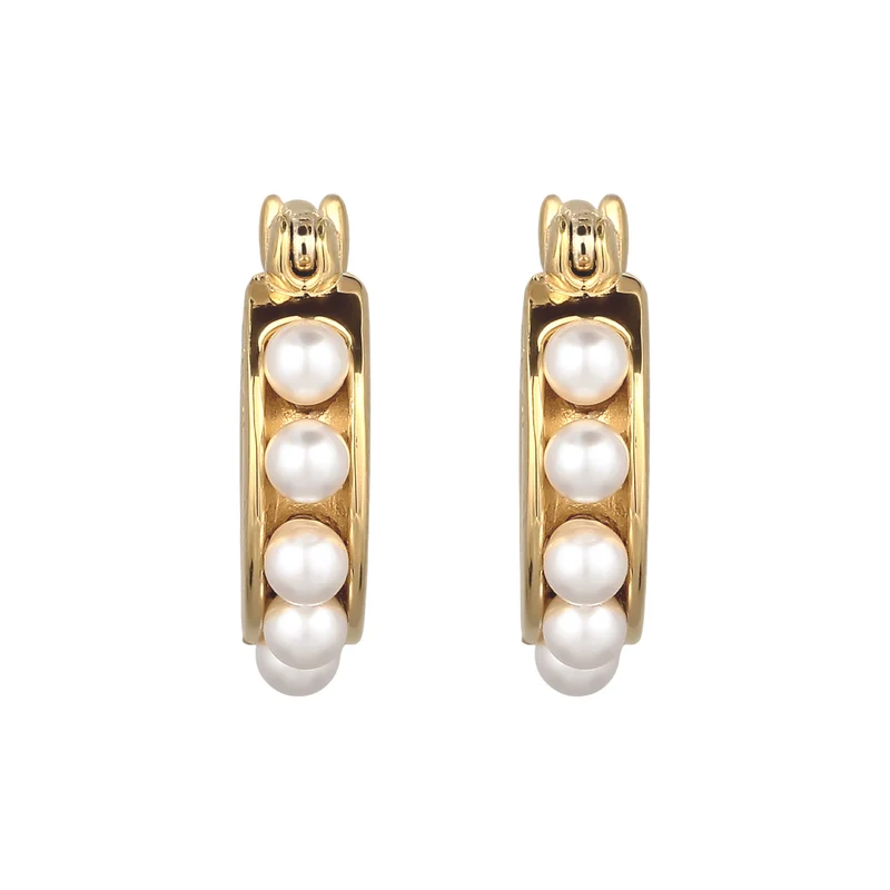 Creolen | Mit Perlen von Swarovski® (Weiß)