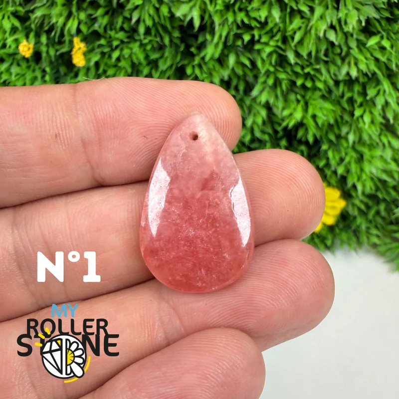 Hochwertiger, durchbrochener Anhänger aus Rhodochrosit-Edelstein