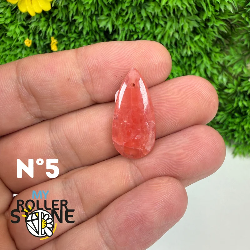 Hochwertiger, durchbrochener Anhänger aus Rhodochrosit-Edelstein
