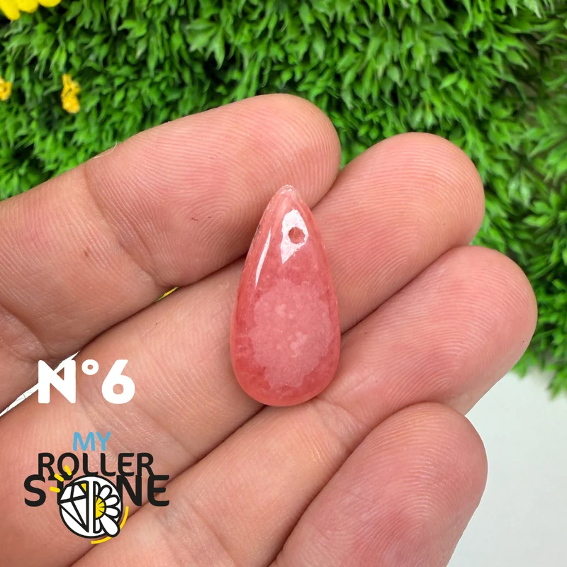 Hochwertiger, durchbrochener Anhänger aus Rhodochrosit-Edelstein