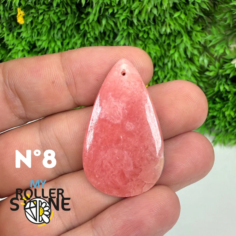 Hochwertiger, durchbrochener Anhänger aus Rhodochrosit-Edelstein