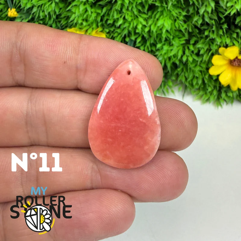 Hochwertiger, durchbrochener Anhänger aus Rhodochrosit-Edelstein