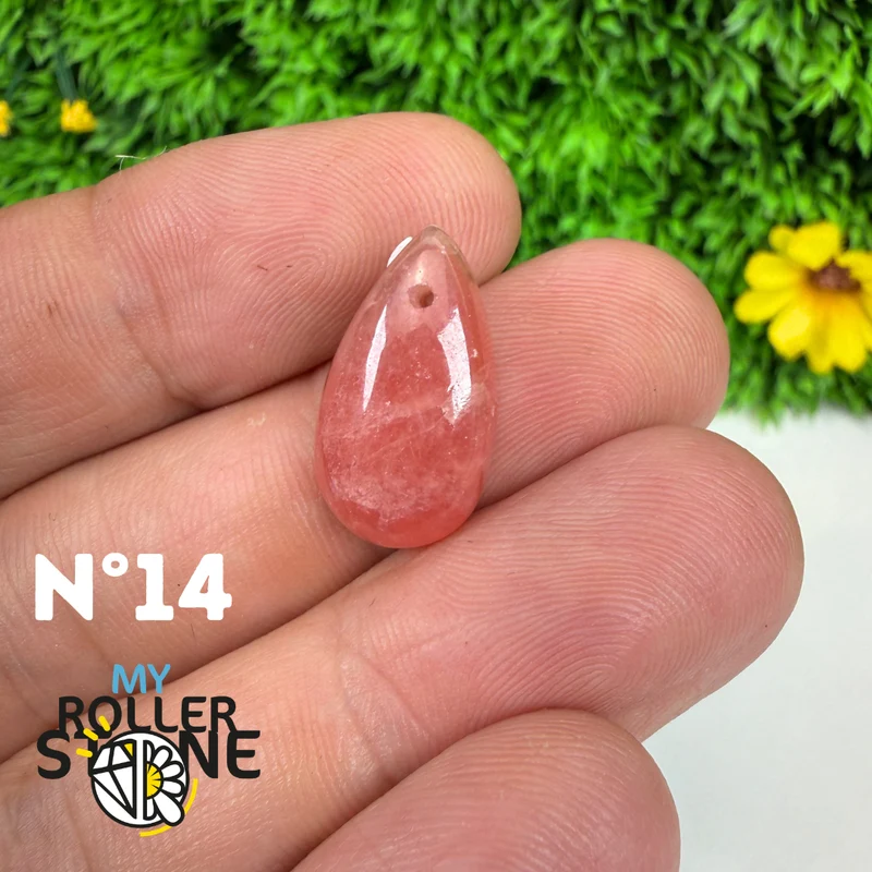Hochwertiger, durchbrochener Anhänger aus Rhodochrosit-Edelstein