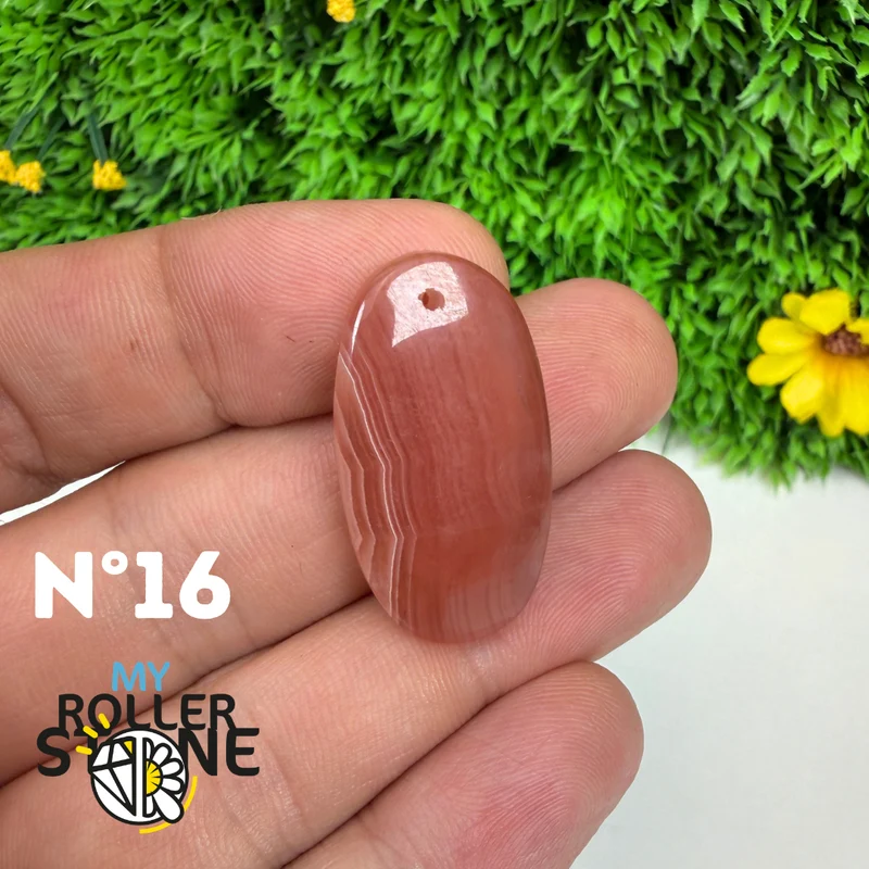 Hochwertiger, durchbrochener Anhänger aus Rhodochrosit-Edelstein