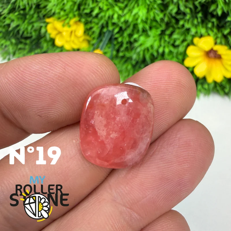 Hochwertiger, durchbrochener Anhänger aus Rhodochrosit-Edelstein