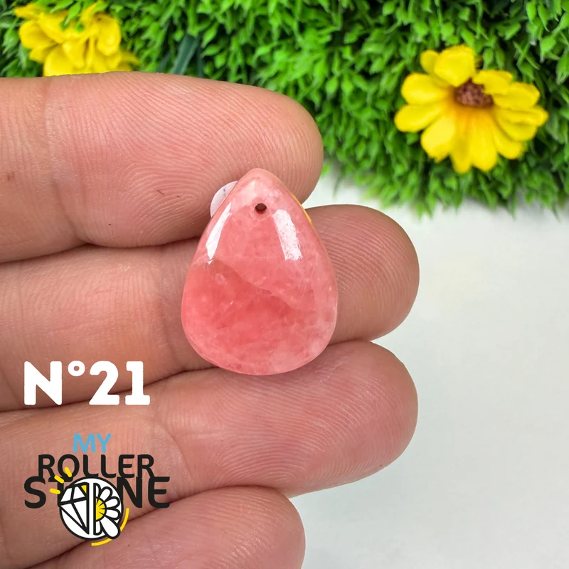 Hochwertiger, durchbrochener Anhänger aus Rhodochrosit-Edelstein